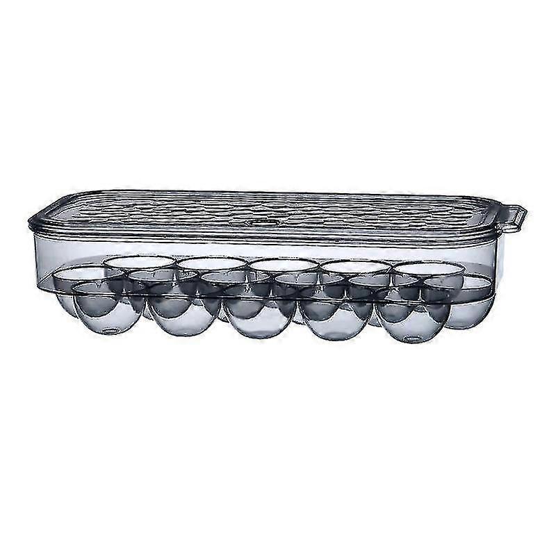 Egg Holder Lastic Fridge Egg Trays Egg Storage Box Large Storage Box For 16 Eggs Plastic Portable Stackable Transparent Refrigerator Egg Holder With L
