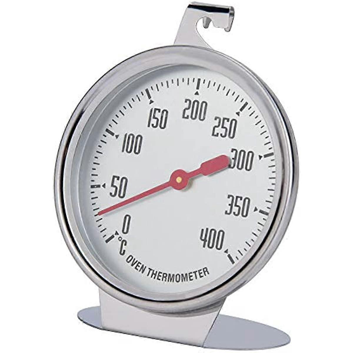 Oven Cooking Thermometer Large Dial Oven Thermometer Stainless Steel Instant Read Oven Thermometer with Hook and Panel Base Hangs or Stand in Kitchen