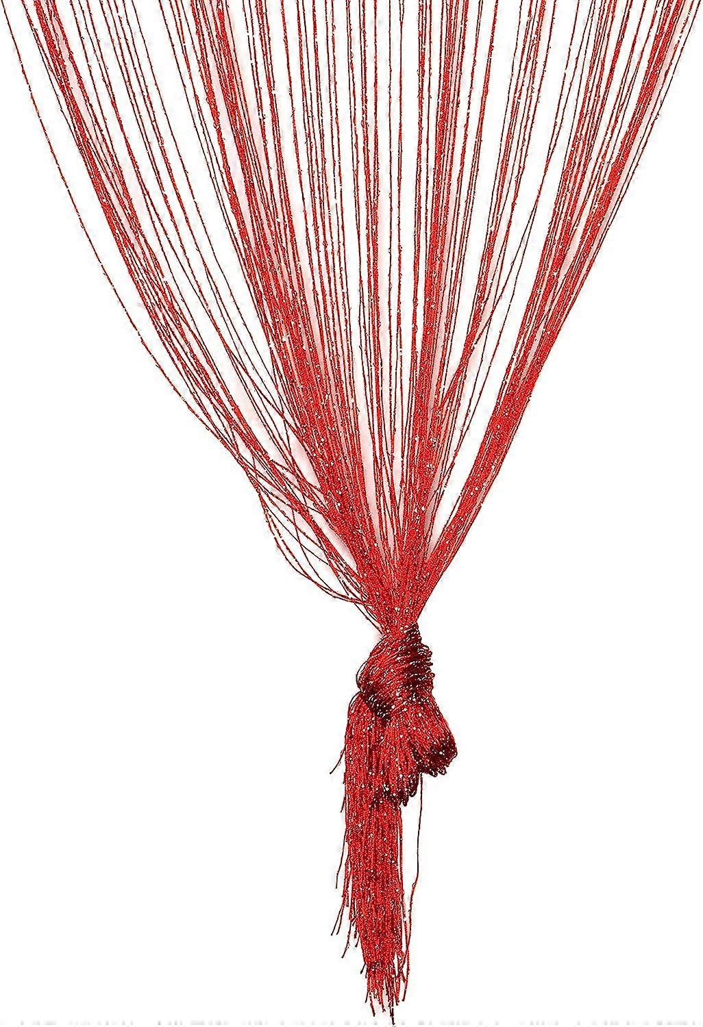 1*2m Red Dew Drops String Curtain Panel Perfect as Fly Screen