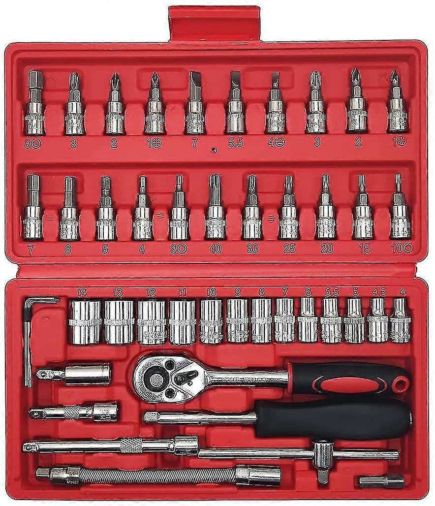 Ratchet Socket Box, 1/4' Ratchet Wrench, Sockets And Boxes, Professional Auto Mechanical Tools