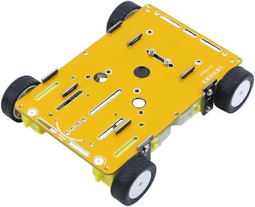 4WD Robot Smart Car Chassis, Robotic Cars Platform Model with Speed Encoder 4 Motor PCB Board for Kids Teens DIY