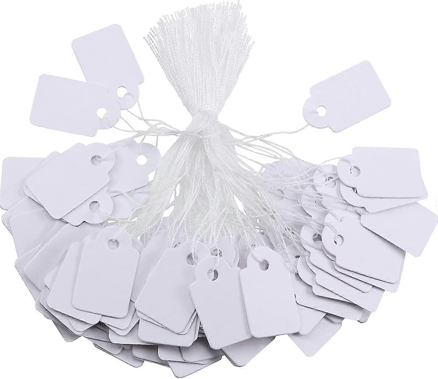 500pcs White Marking Tags Price Tags Price Labels Display Tags With Hanging String
