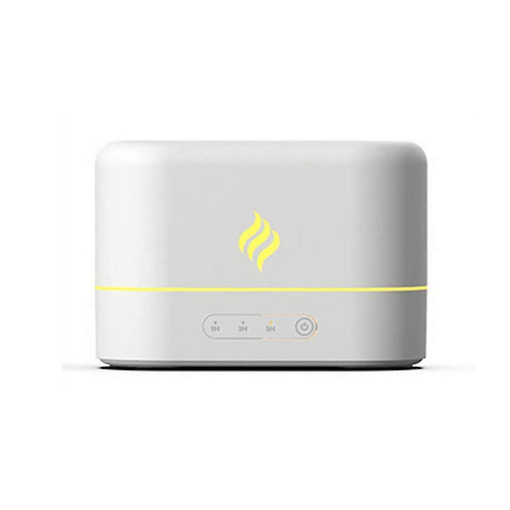 7 Colors Simulation Flame Ultrasonic Humidifier Usb Free Filter Essential Oil Diffuser White