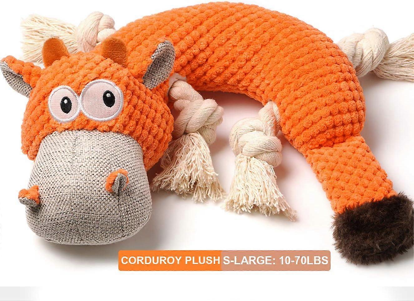 Plush Dog Toys for Small, Medium and Large Dogs - Durable Hard Rope Toys