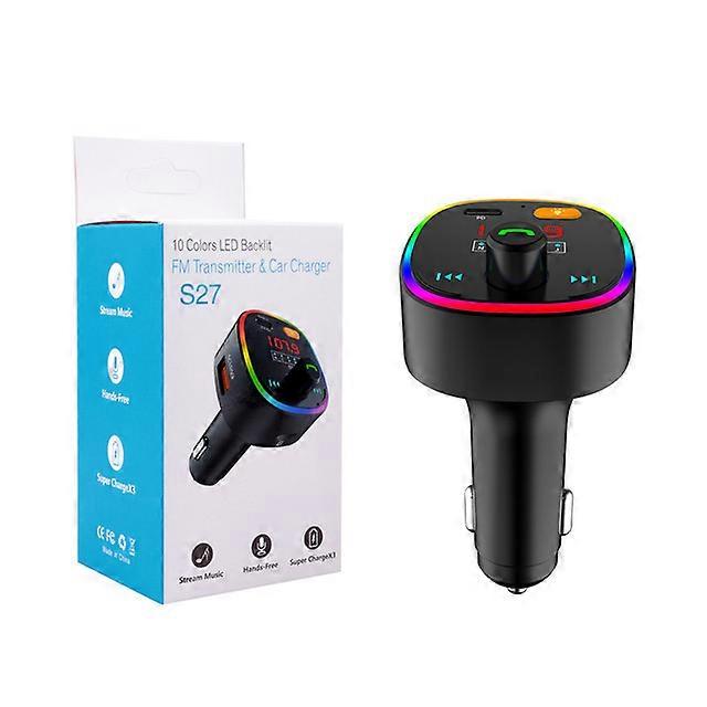 KEBIDU Car FM Transmitter Bluetooth 5.0 Handsfree Kit Modulator Car Charger 18W Dual USB Car MP3 Player Wireless Audio Receiver