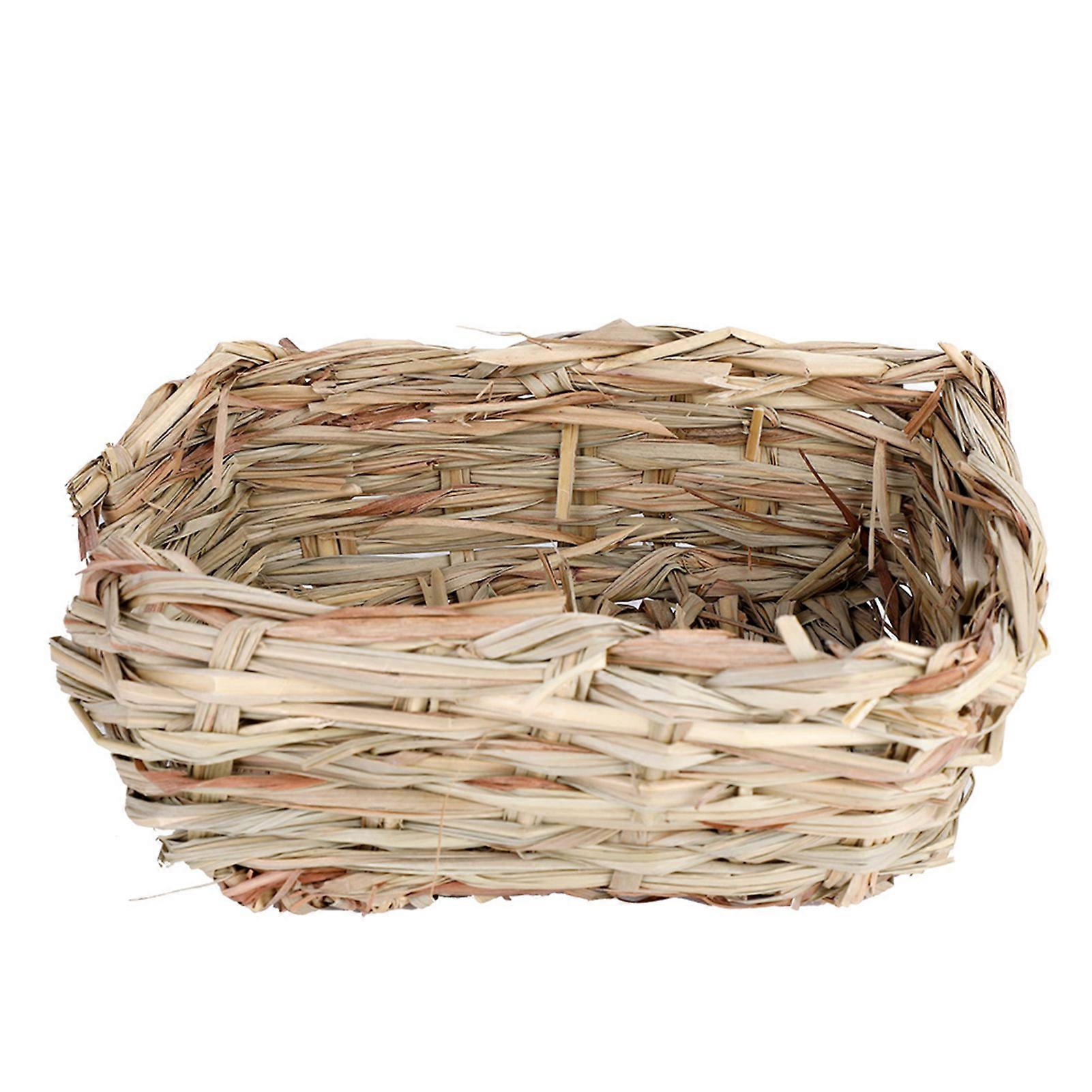 Rabbit Chew Toy Mat Bed for Hamster Guinea Pig Bunny Durable Grass House