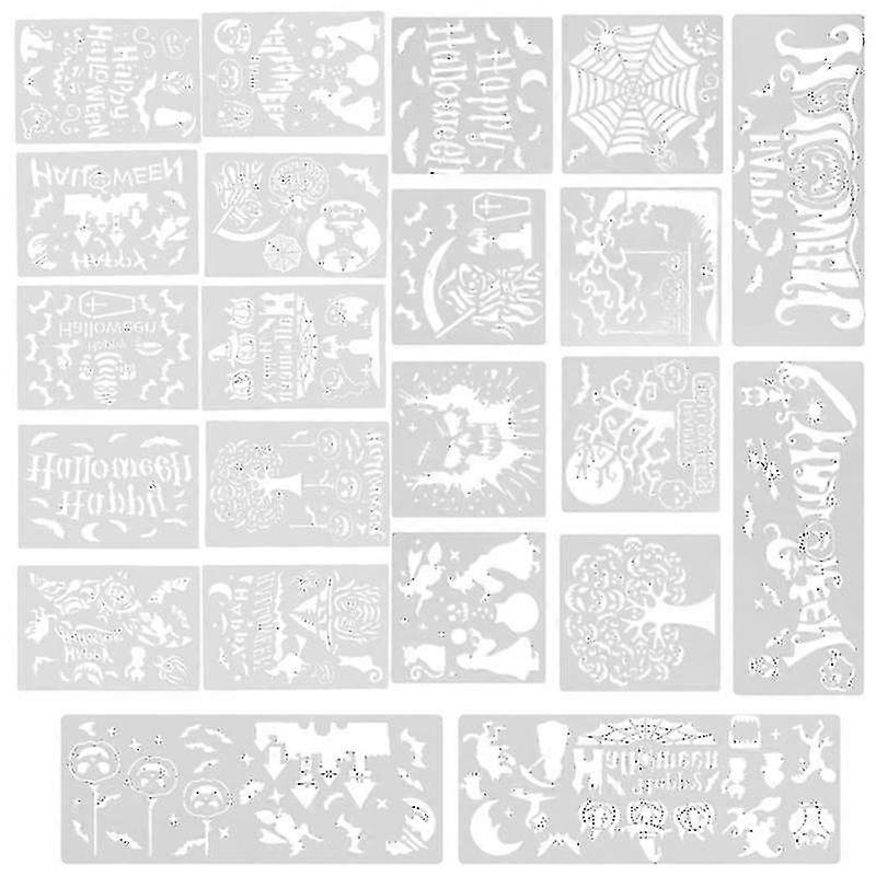 2 Sets Of Halloween Stencils Reusable Halloween Themed Templates Drawing Templates PXCL