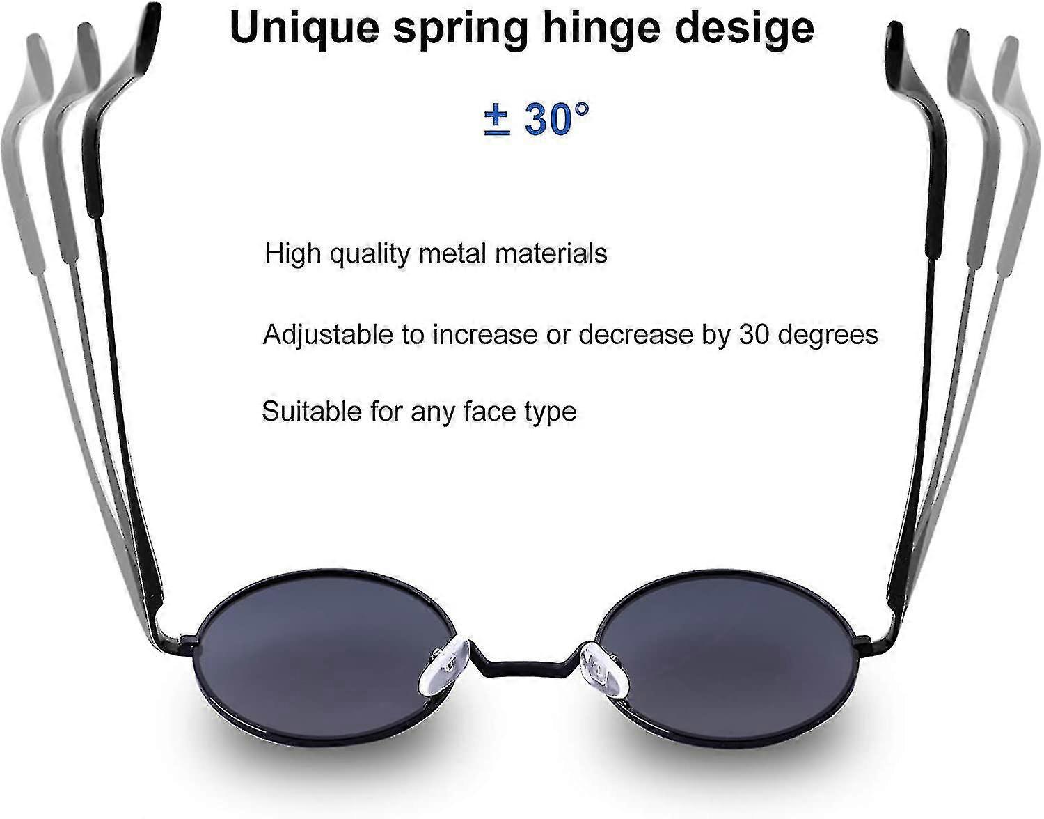 Circle Hippi aurinkolasit - vintage pyöreät John Lennon polarisoidut aurinkolasit miehille ja naisille