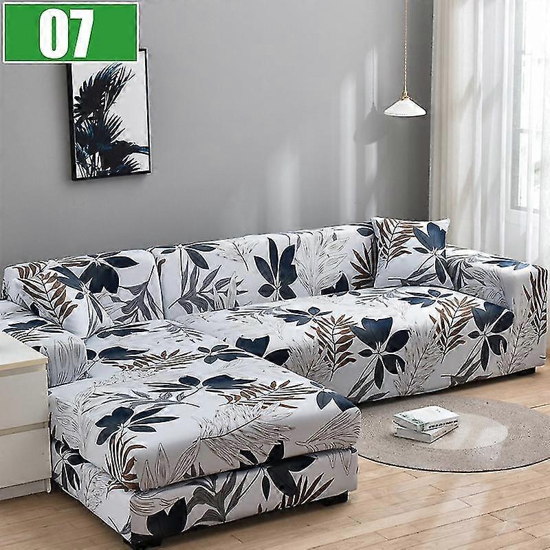 Elastiskt sofföverdrag Sofföverdrag 1234 Sits L Form Hörn Sofföverdrag För Vardagsrum Stretch Soffa Sofföverdrag Chaise Longue-Style 6