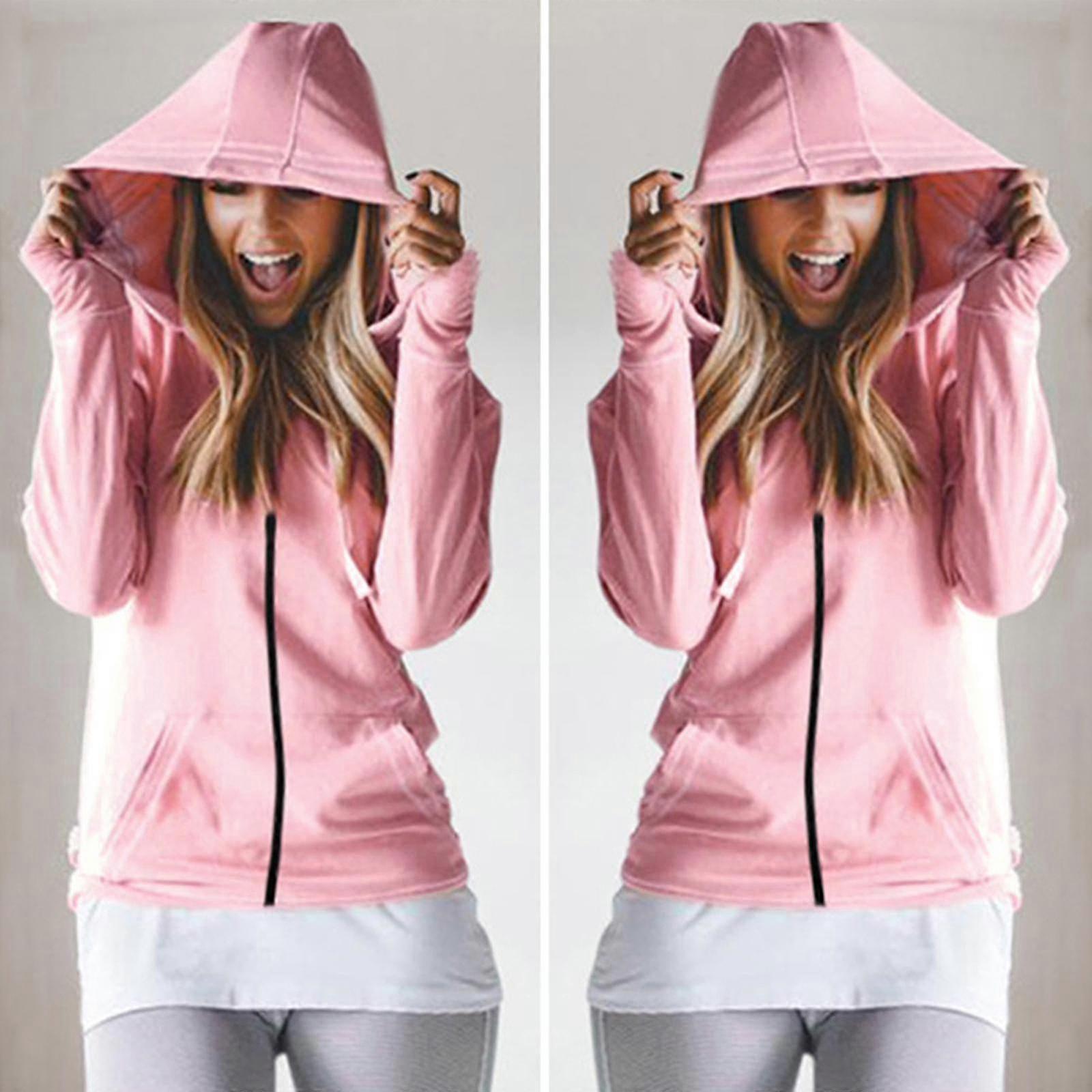 Hettegenser hette glidelås jakke dameklær