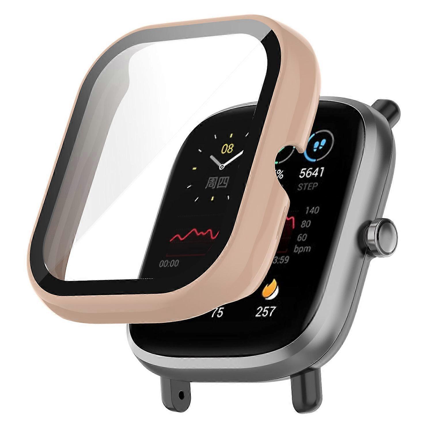 Do Huami Amazfit Bip U / Bip U Pro / Pop / Pop Pro Twardy futerał na zegarek PC Wszechstronna pełna osłona ochronna z osłoną ekranu ze szkła hartowanego