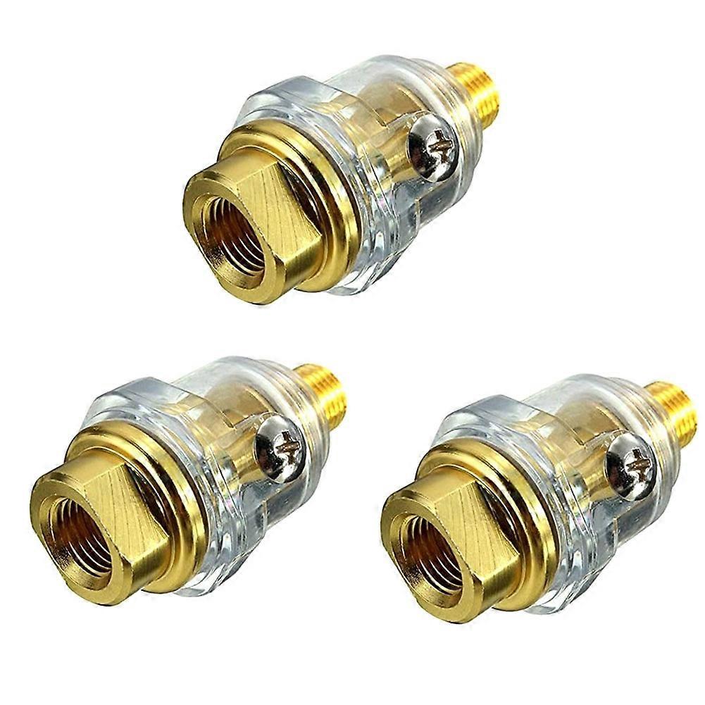 3Pcs Mini Oiler Pneumatic Tool Accessories- 1/4inch NPT Oiler Oil Lubricator for Air Compression Ai