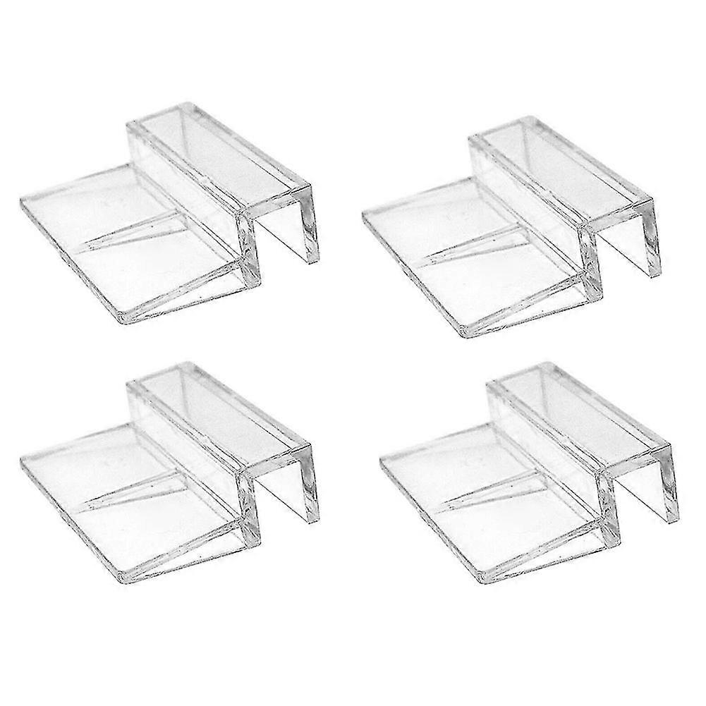 4pcs 6/8/10/10/12mm אקווריום אקרילי אקווריום אקווריום מיכל דגים זכוכית כיסוי קבוע קליפ מהדק סוגר סוגר מדף