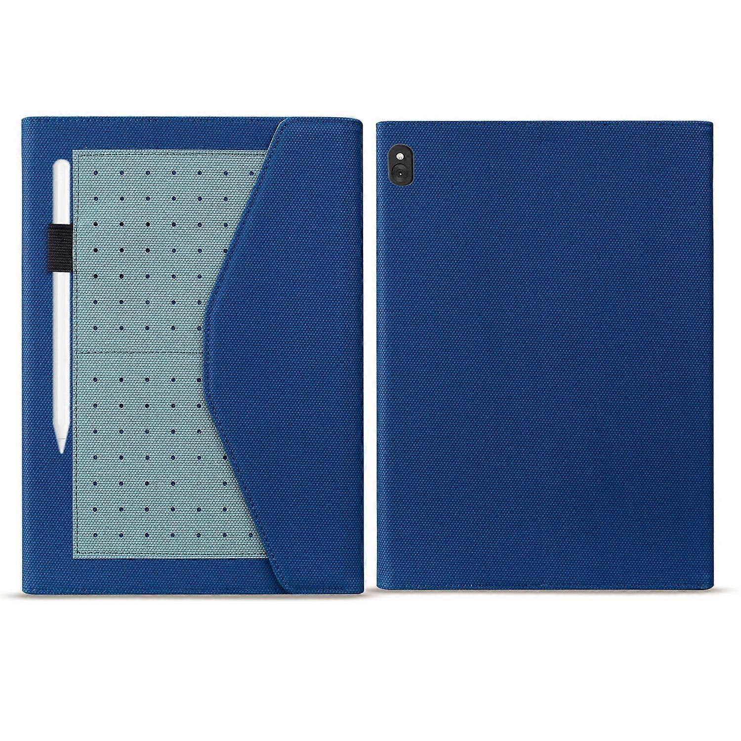 Tablet Case For Lenovo Tab M10 TB-X605L Business Storage Leather Tablet Case(Blue)