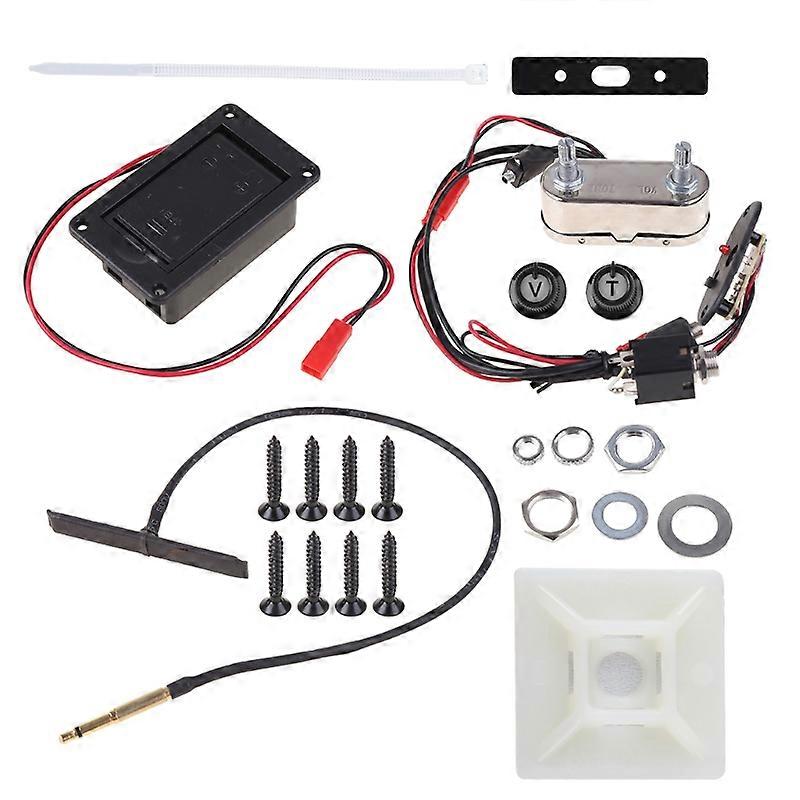 Practical Replacement 3.5mm Jack Bridge Pickup EQ Amplifier Preamp Kit Set for E