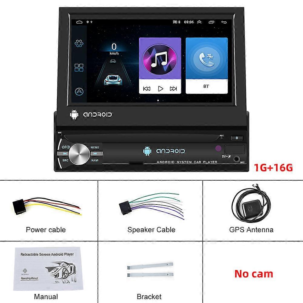 Uinersal 7" Inch 2 32G Car Radio One Din MP5 Multimedia Player Collapse Screen Bluetooth MirrorLink Wifi FM Receiver GPS Camera