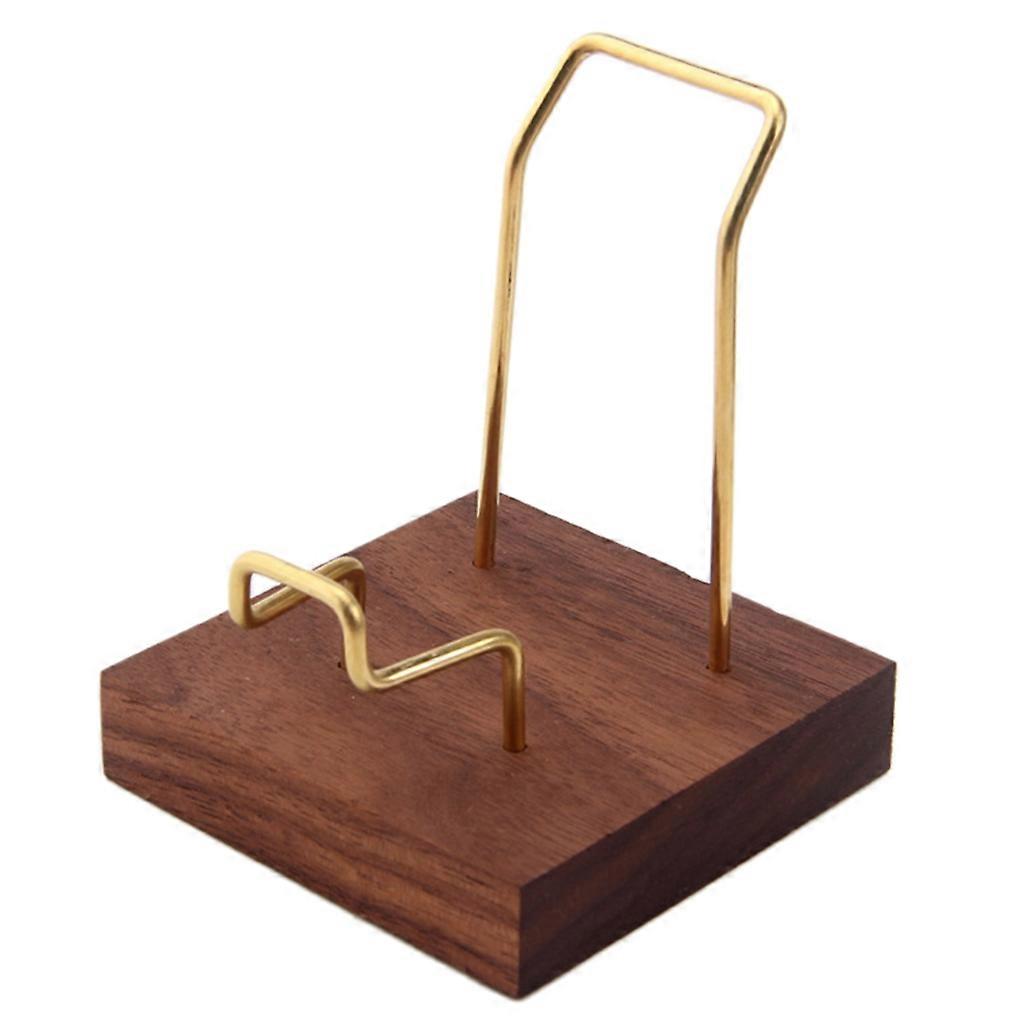 Walnut Crystal Display Stand Mineral Specimens Storage Holder Household