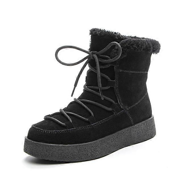 Designer Curly Fluffy Fur Snow Boots Women Winter Warm Plush Shoes Cow Suede Platform Ankle Botas Mujer High Top Ski Cotton Boot