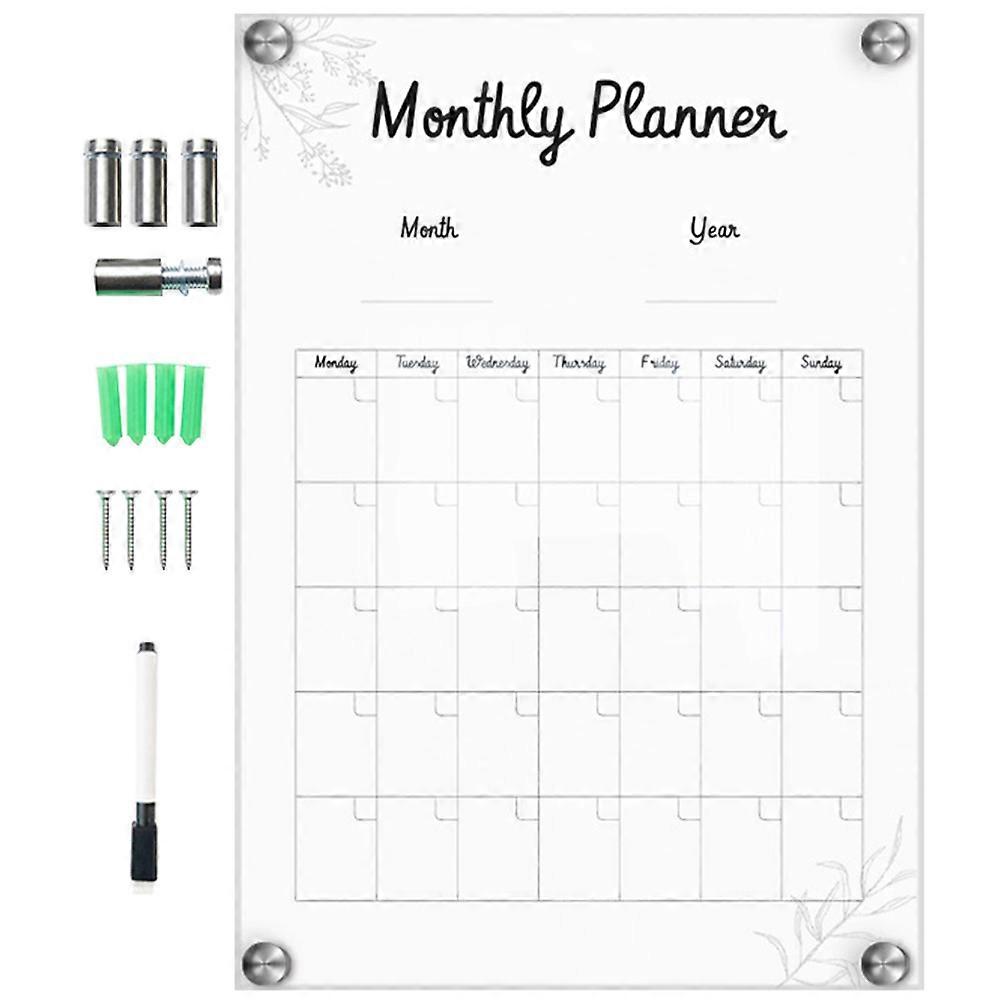 1 Set of Wall-mounted Board Sign Memo Board Transparent Message Board Hanging Acrylic Board