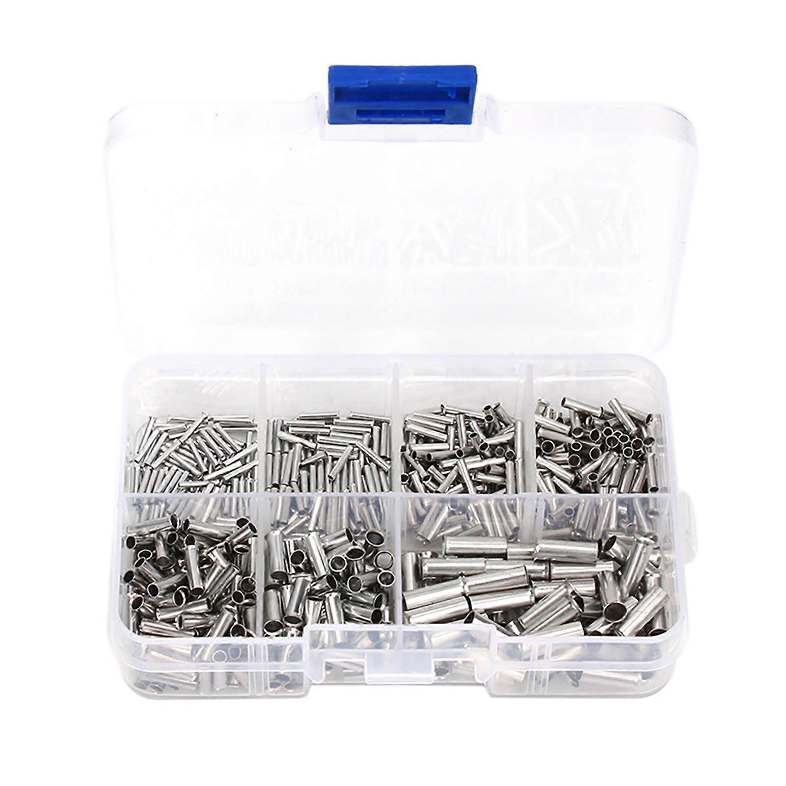 600PCS/Box Tube Shape Connector Wire Crimp Terminal Block Assortment Kit Set