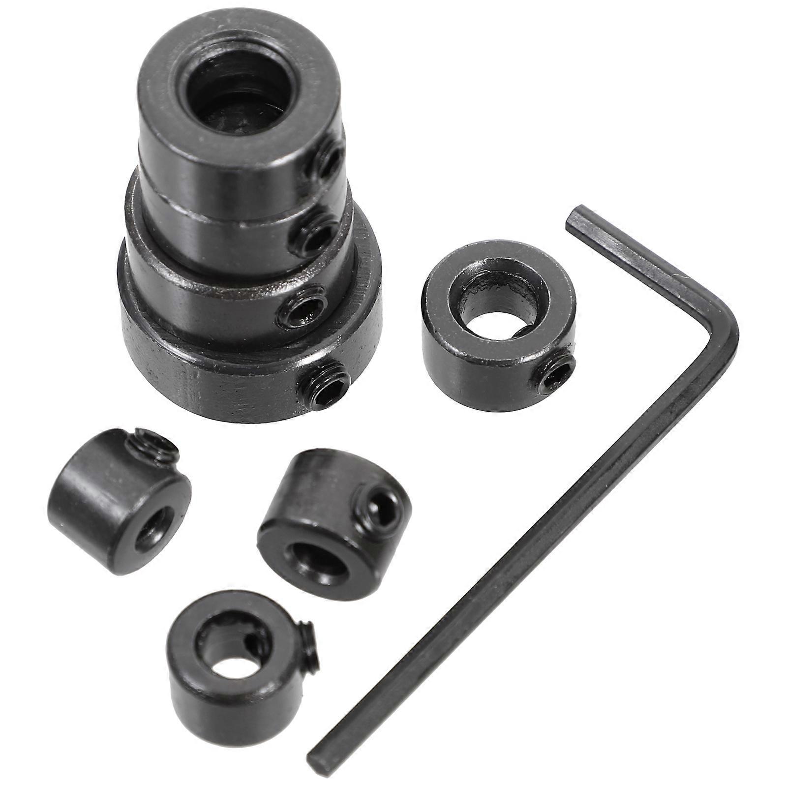 1 Set Bit Positioners Woodworking Drill Bit Limiters Drill Stop Collar and Wrench