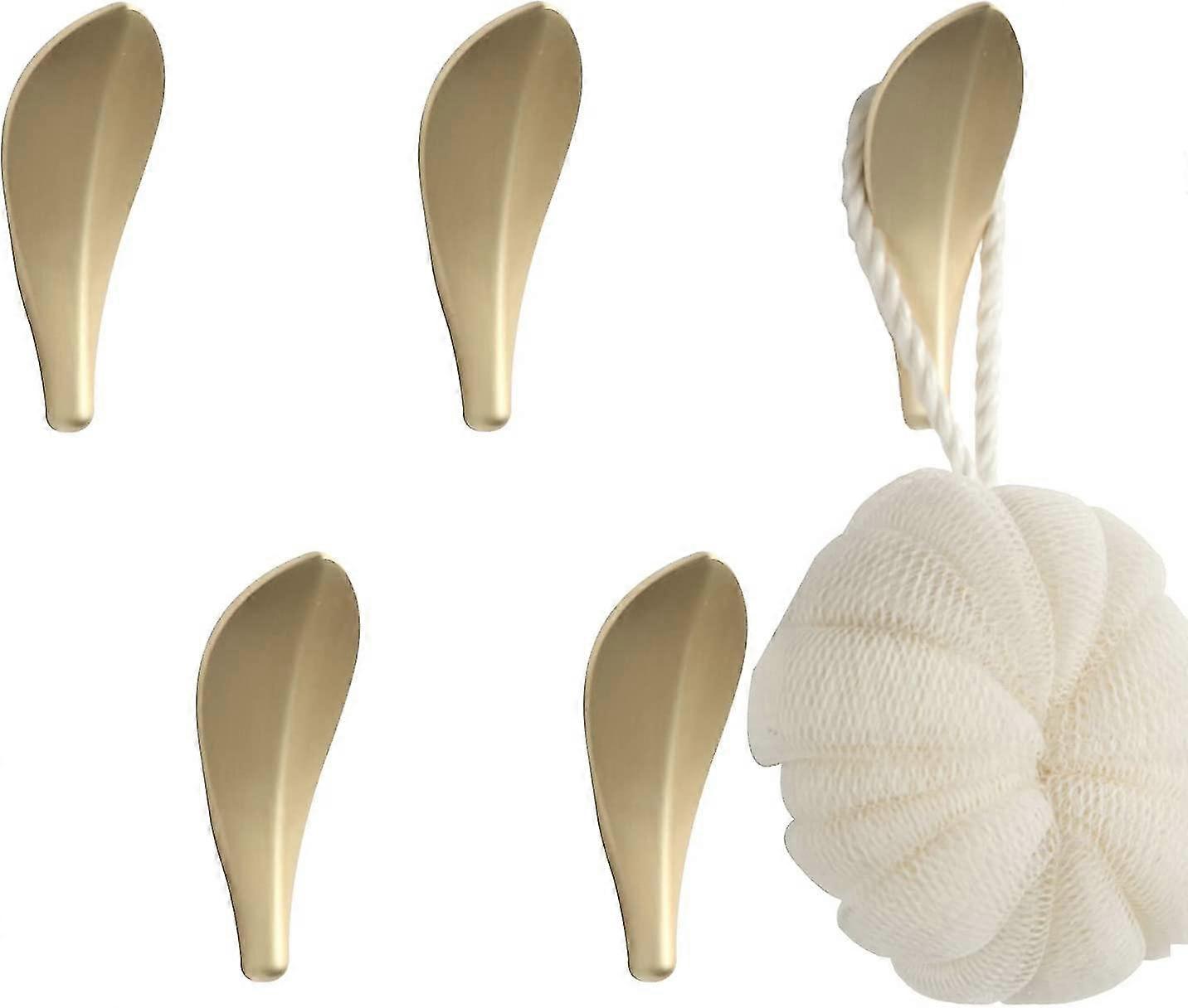 Modern Minimalist Coat Hook Behind The Wardrobe Door Coat Hook Cloakroom Hook Clothes Hooks To Fix To The Wall, Leaf Pattern For Bathroom And Kitchen