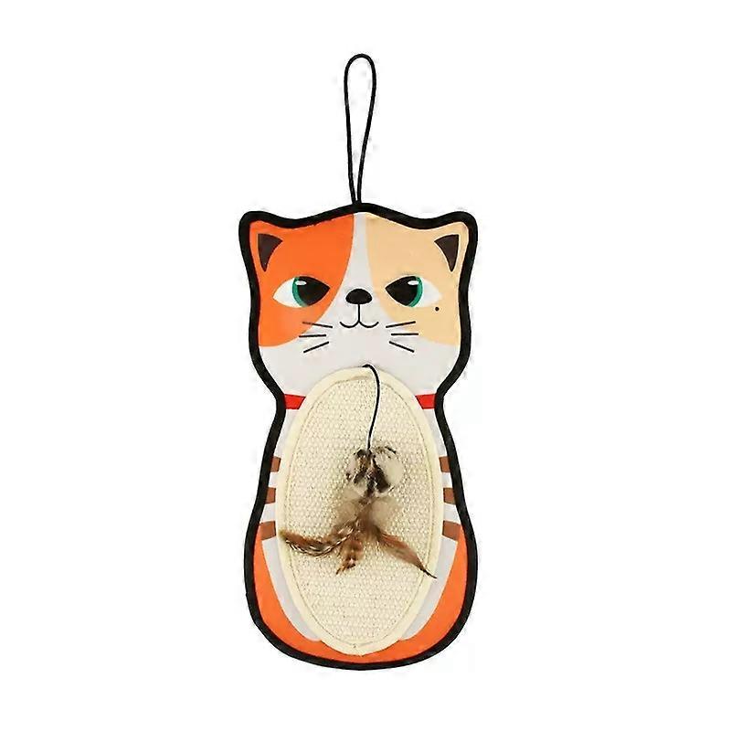 Pet Toys Simulation Feather Cat Scratch Cushion Sisal Twine Wear resisting No chip Wall hanging Scratch Board Toy Pets