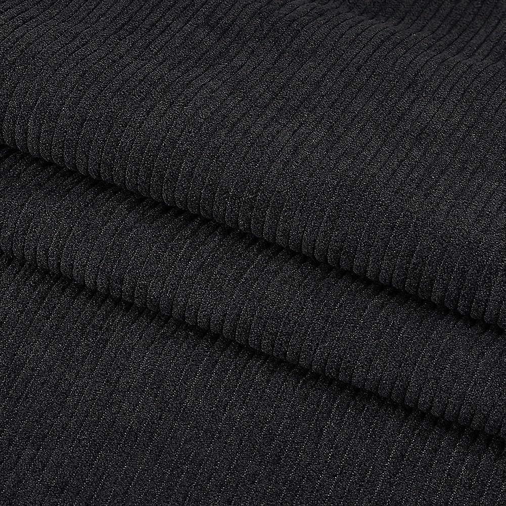 Brocade Polyester Fabric for DIY Crafts Garment Accessories Rectangle Black 150x0.05cm