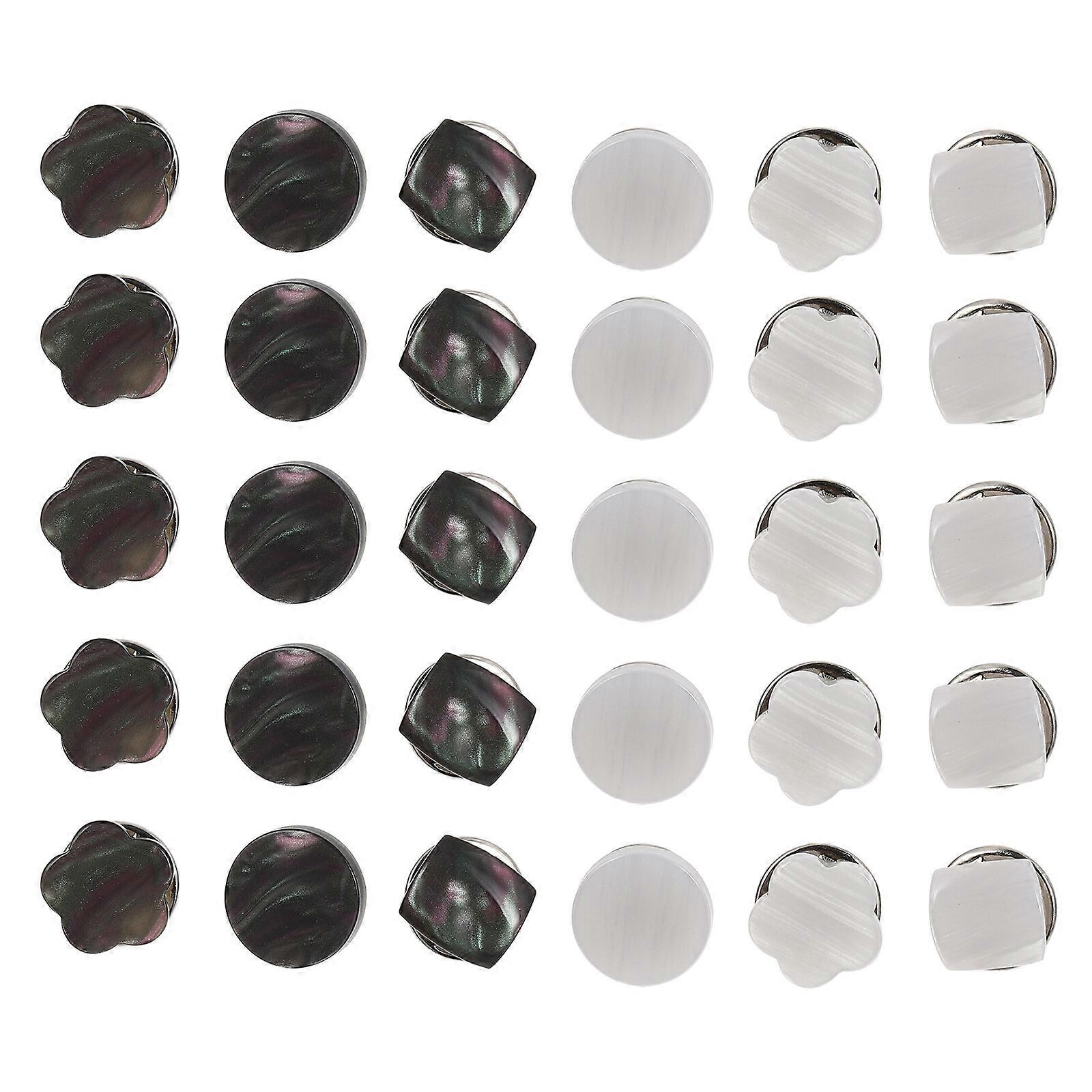 30pcs Useful Decorative Buttons Clothes Snap Buttons DIY Nail-free Brooch