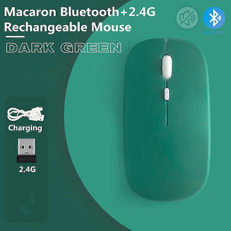 Rechargeable Wireless Bluetooth Mouse 2.4G USB Mice For Android Windows Tablet Laptop Notebook PC For IPAD mobile