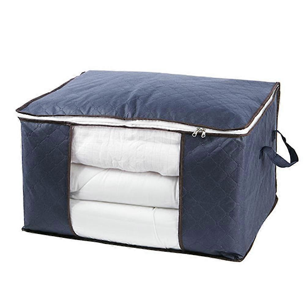Quilt Storage Bag with Transparent Window Large Capacity Clothes Organizer for Blankets Beddings