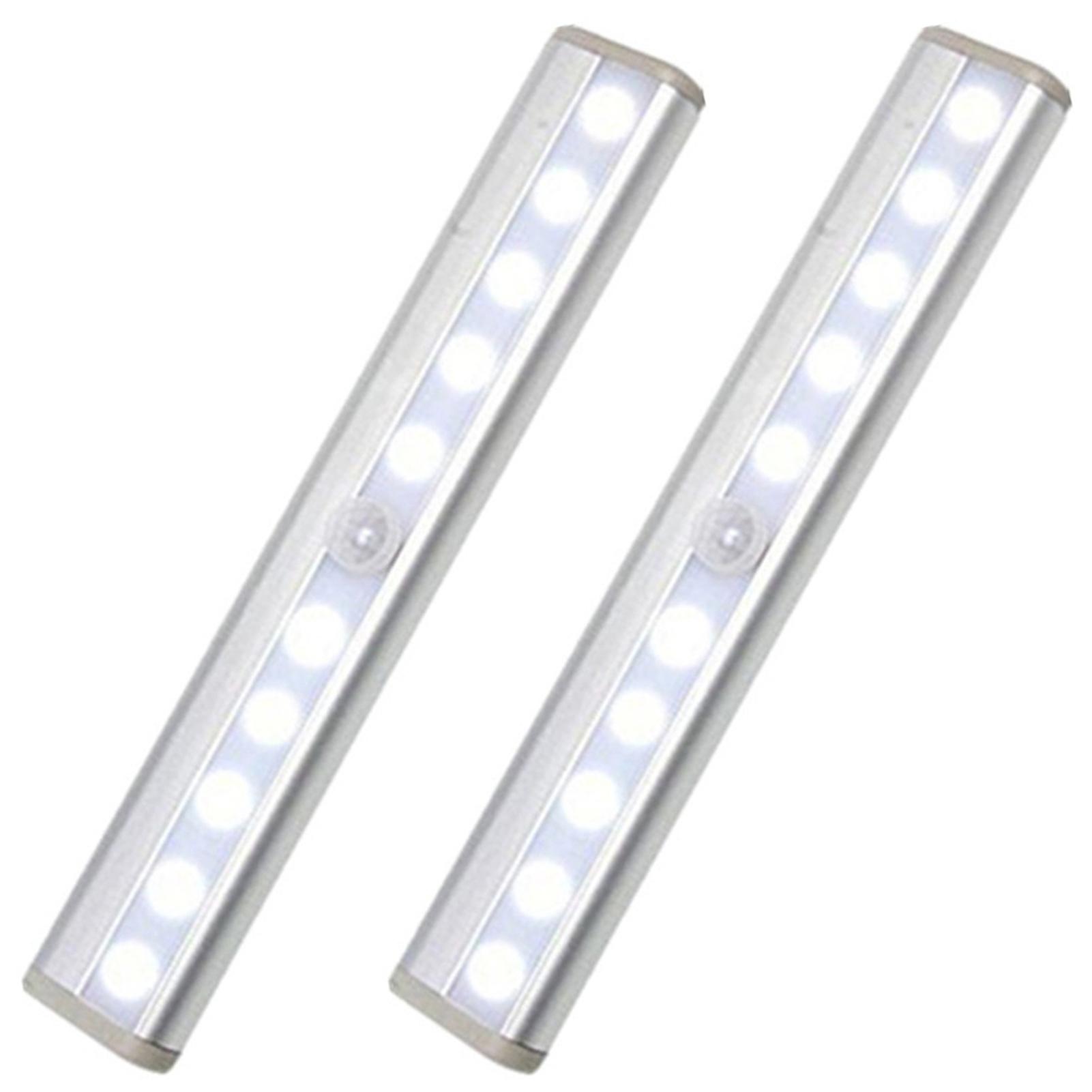 19cm LED Motion Sensor Bar Light, Magnetic Under Counter Light, Battery Operated Wireless Night Light for Closet, Stairs, Kitchen