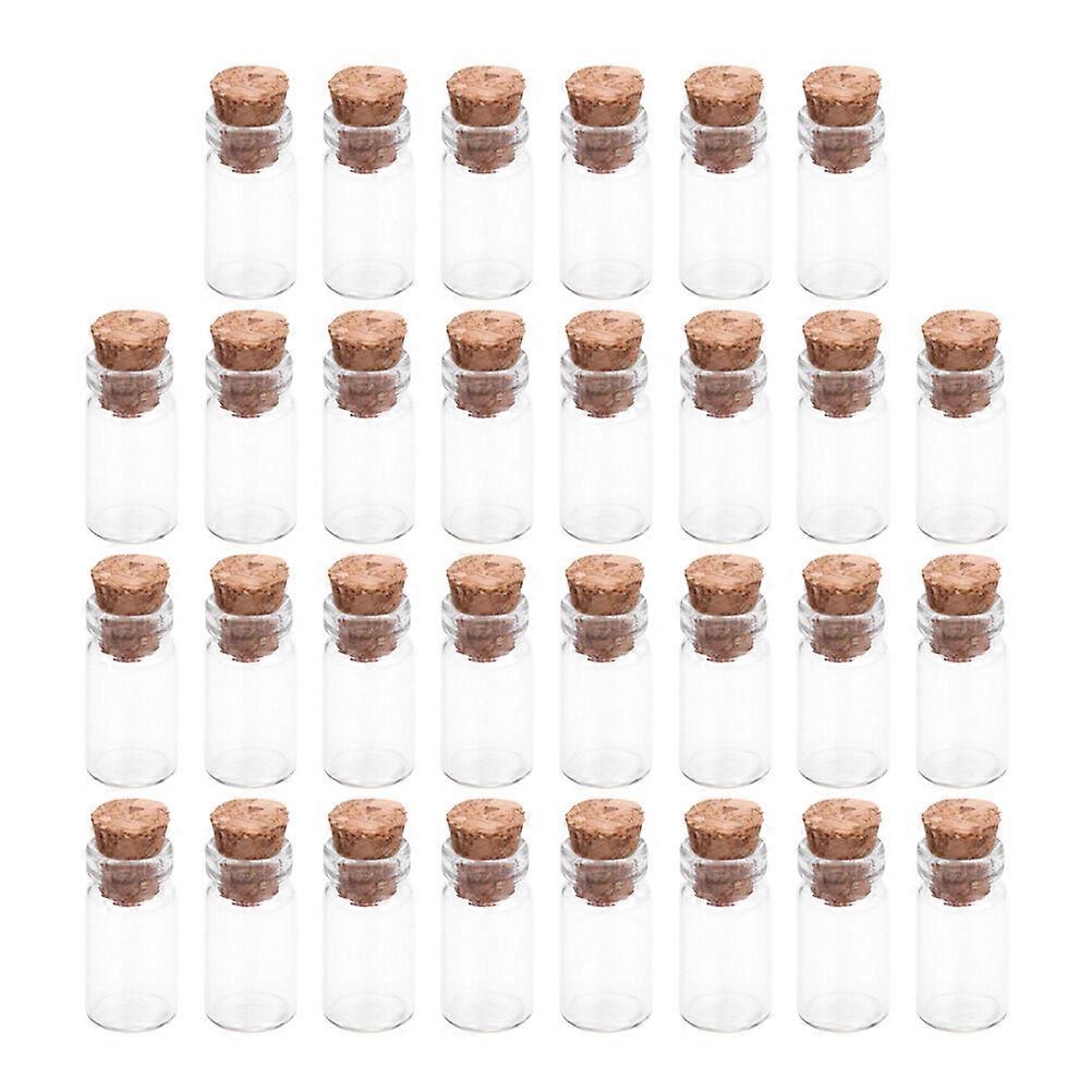 30pcs Mini Glass Bottles Small Glass Cork Bottles DIY Wishing Bottles for Party