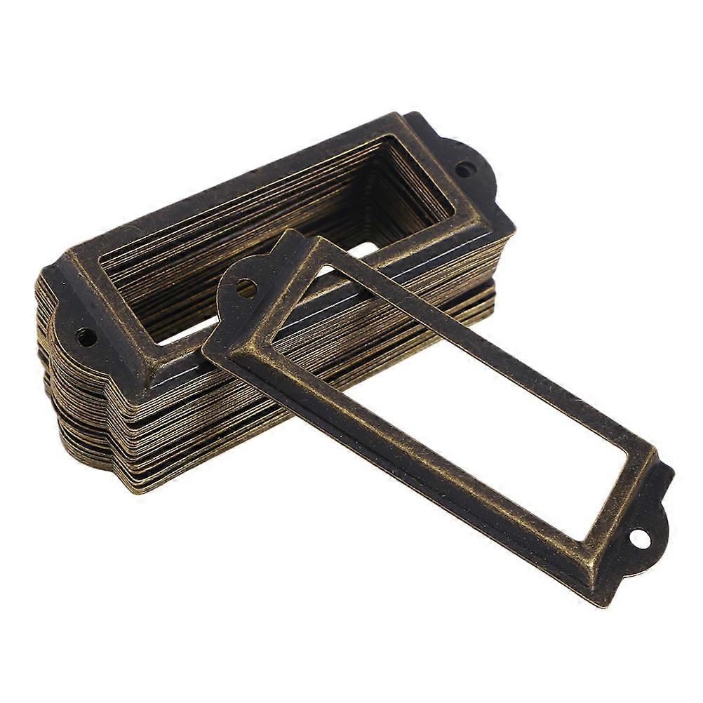 24Pcs Medicine Chest Label Pull Frames File Label Frames Drawer Label Frames