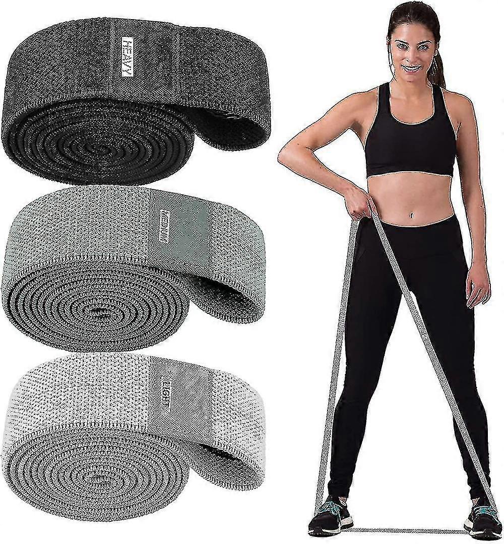 Long Resistance Bands, Fabric Pull Up Assistance Bands 3 Pack, Thick Cloth Stretch Bands For Exercise, Fitness Loop Band Set For Leg Thigh Hip Squat B