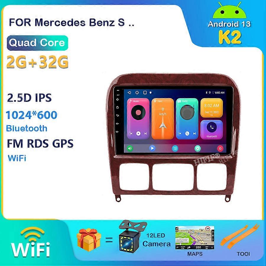 6GB+128GB Android 13 CAR GPS Stereo Radio Multimedia player for Mercedes Benz S Class W220 S280 S320 S350 S400 S430 S500 S600