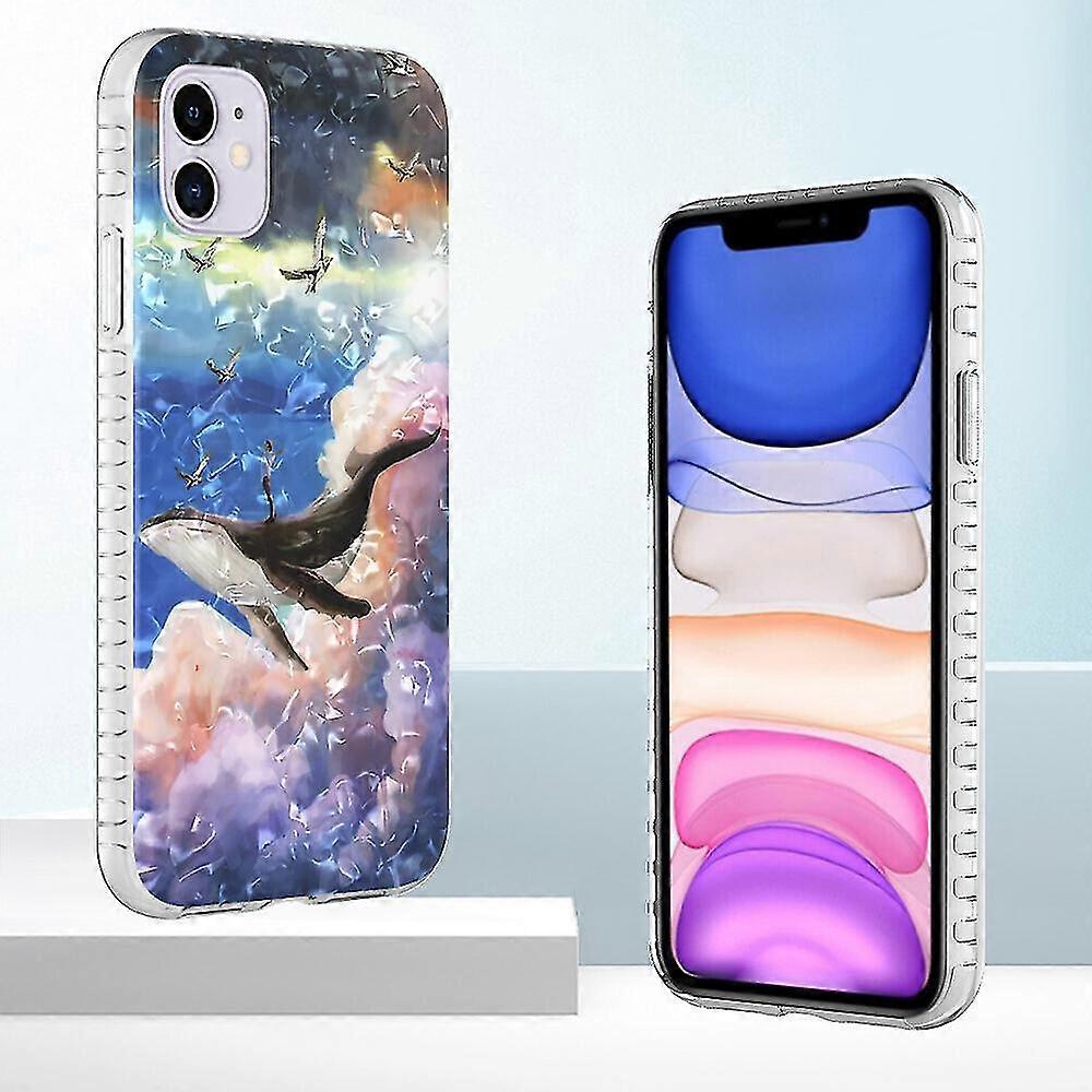 Case For Iphone 11 Bumper Soft Tpu With Hard Imd Floral Slim Clear Shockproof Pattern Phone Case - Elephant