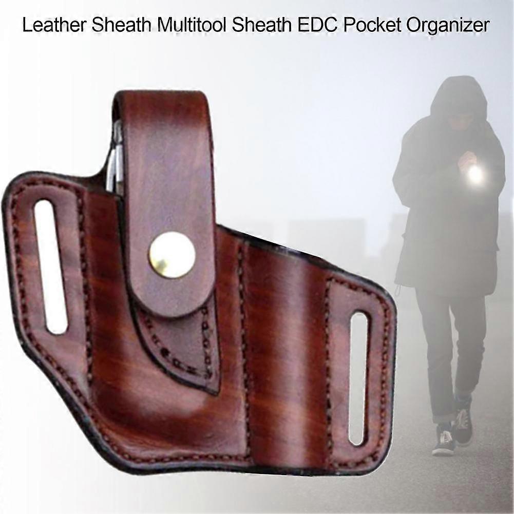 Flashlight Leather Sheath Multitool Sheath EDC Pocket Organizer