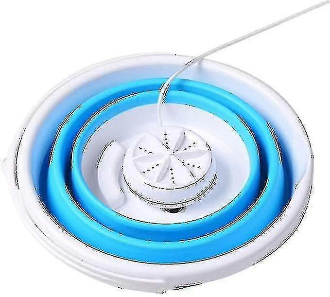 Mini machine à laver portable avec baignoire pliable Machine à laver turbo à ultrasons compacte Alimenté par USB pour les voyages