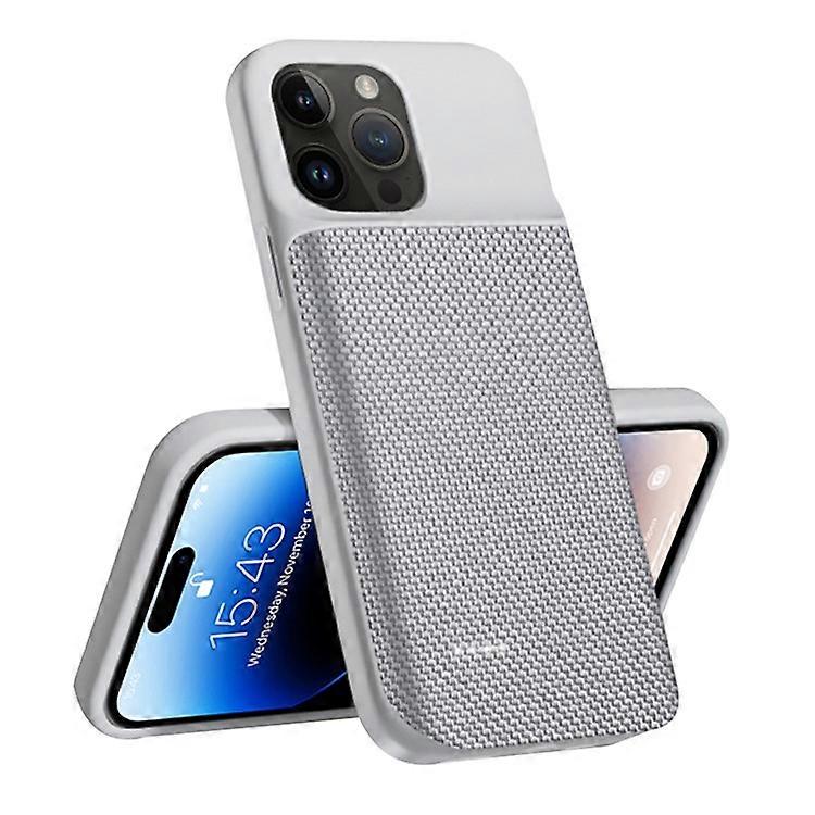Compatible For iPhone 14 Pro 6800mAh Rechargeable Extended Battery Power Bank Oxford Cloth Surface Phone Charger Back Case