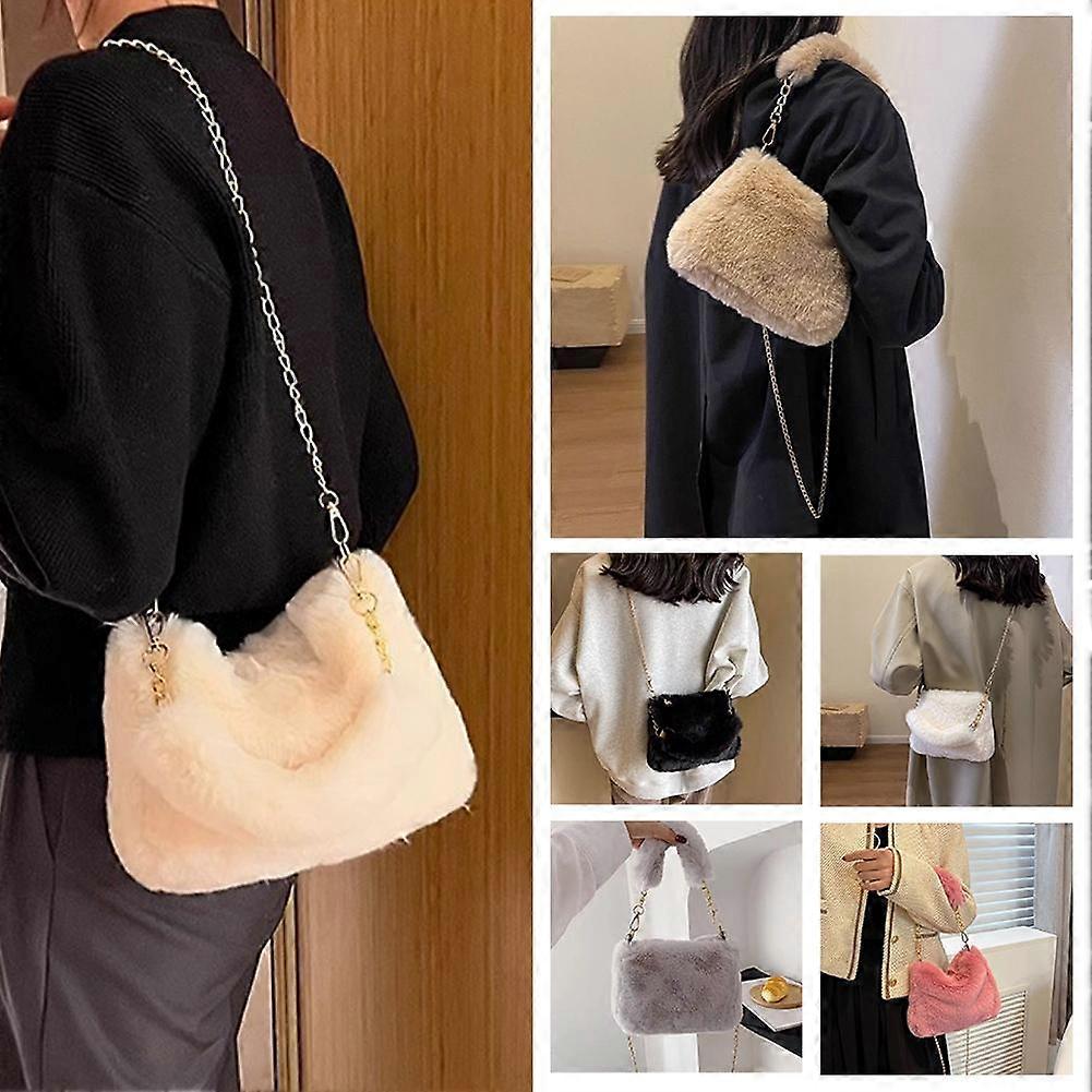 Crossbody Peluş Kabarık Lüks Çanta