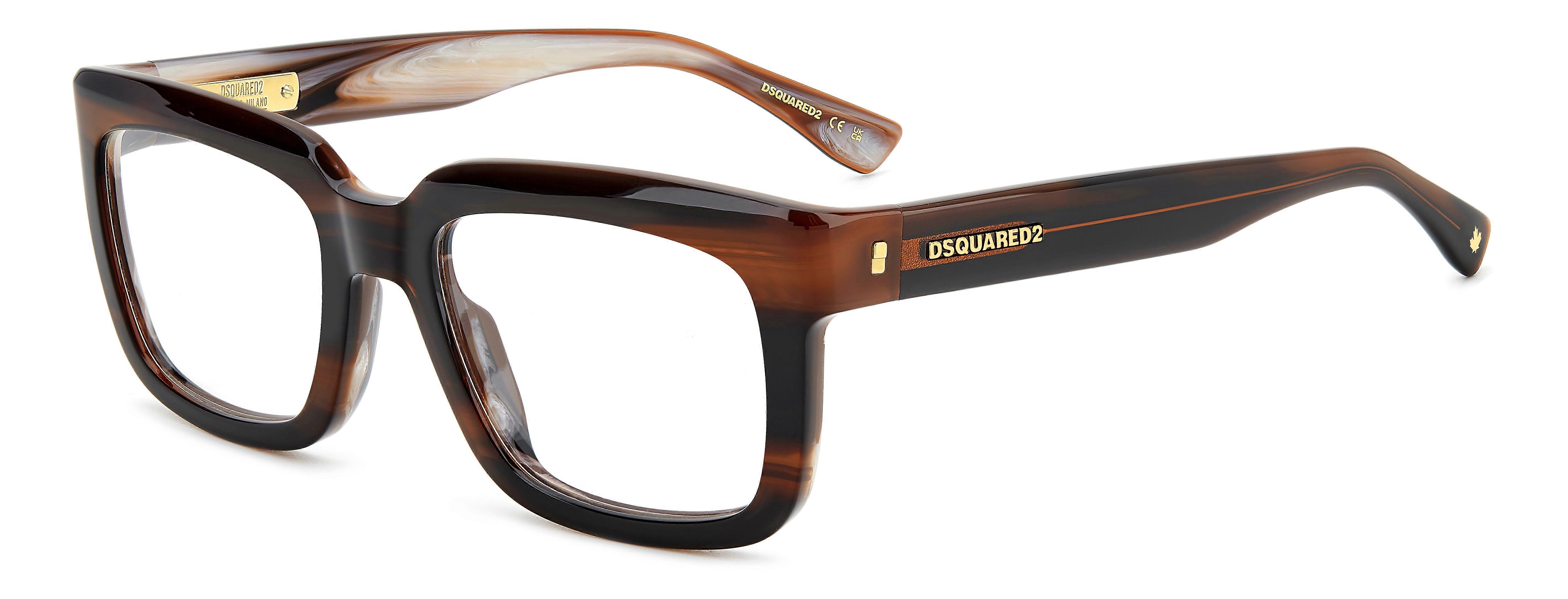 Eyewear Frames DSQUARED2 D2 0144 EX4 BROWN HORN 53/20/140 MAN