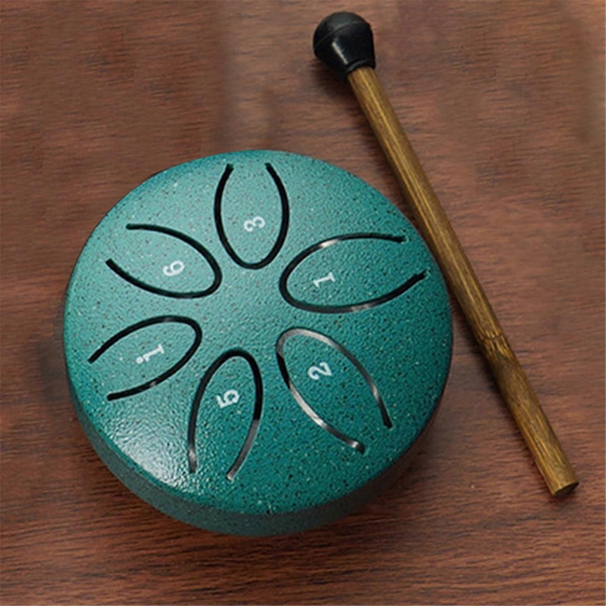 Mini Ethereal Drum 3-Inch 6-Note Steel Tongue Drum Handpan Drum Percussion Instrument