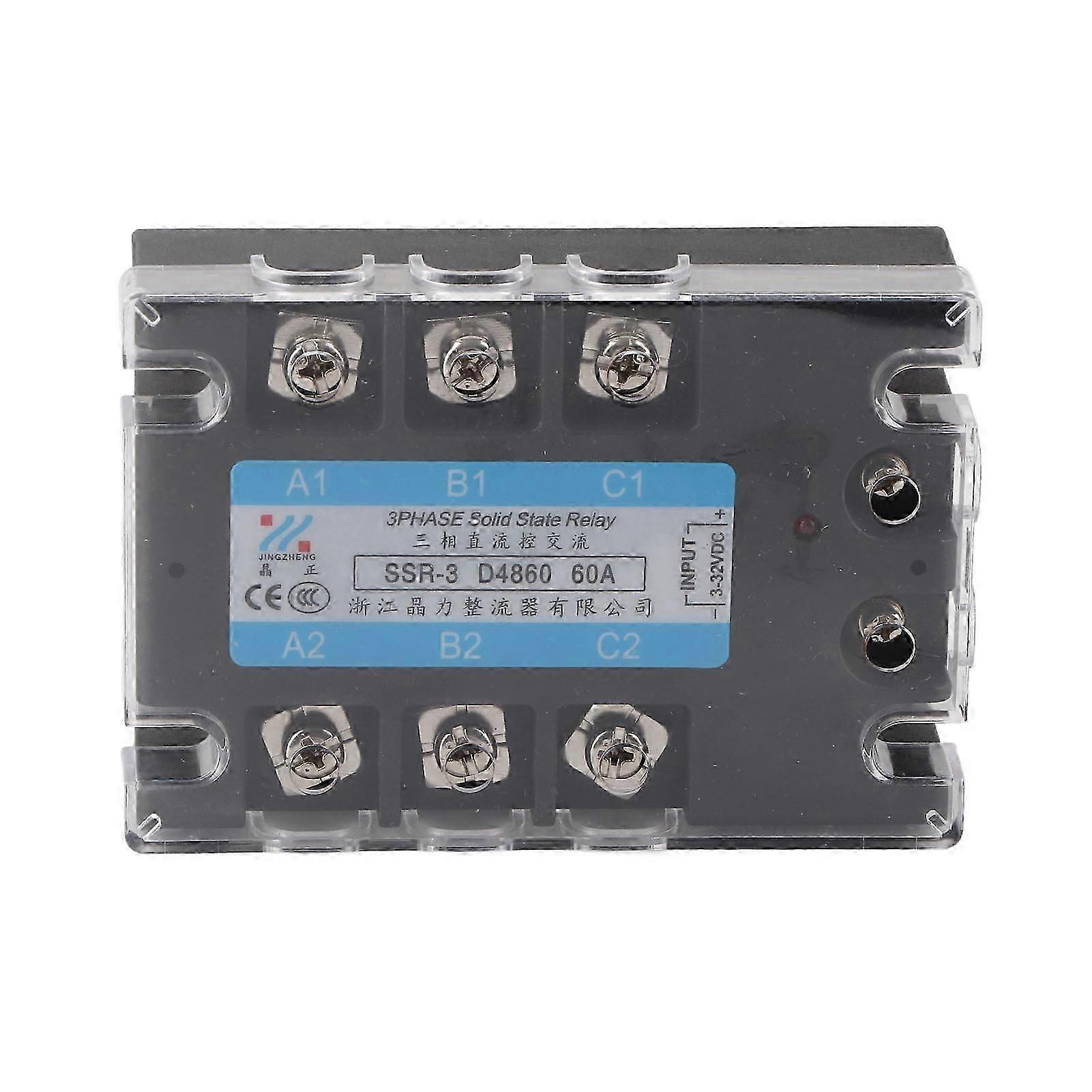 3 Phase Solid State Relay SSR-3 D4860 60A DCAC 480V Distribution Control Equipment