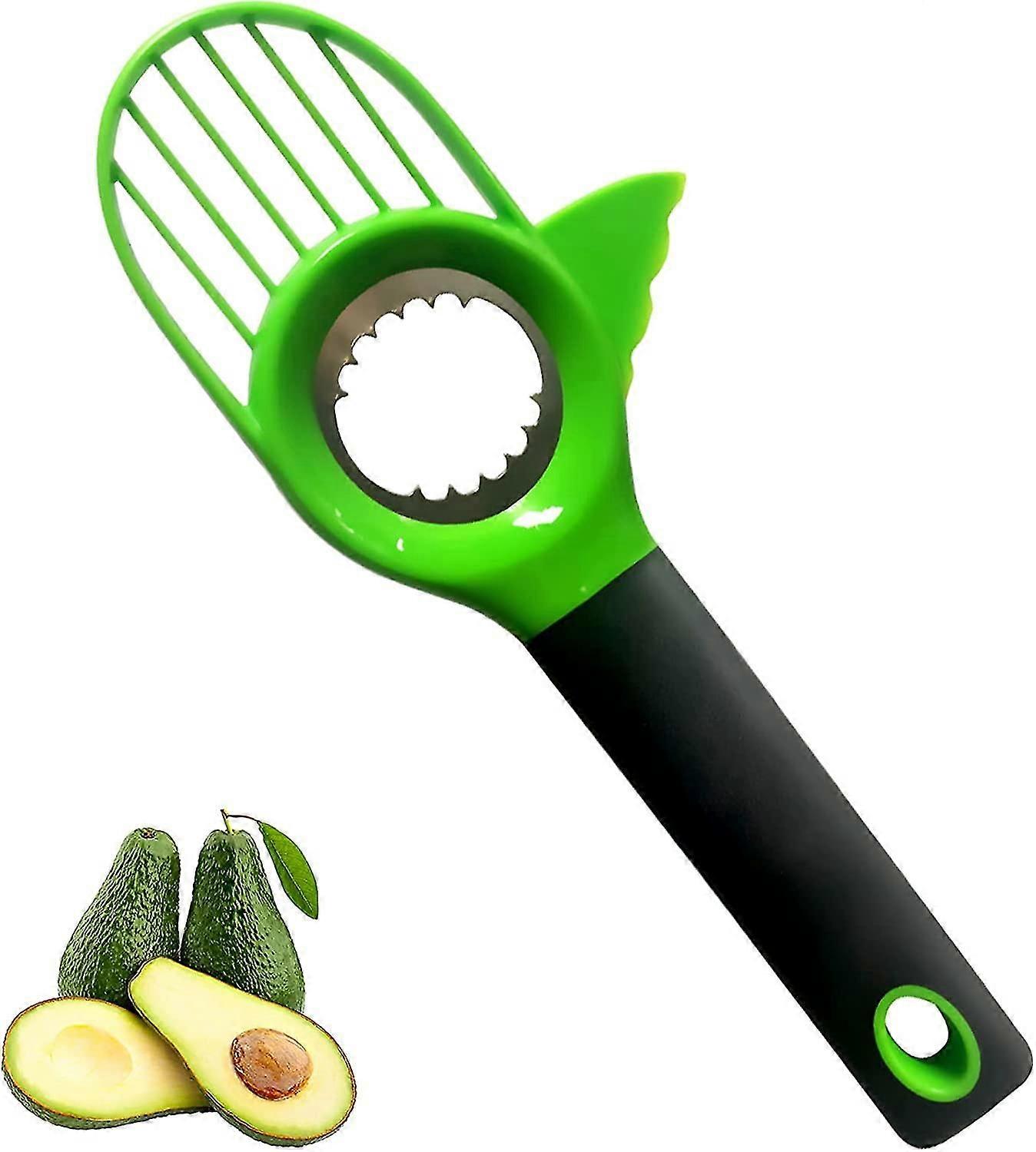 Avocado Slicer 3 In 1, Avocado Tool With Silicon Grip Handle Avocado , Bpa Free Avocado Cutter Pit Remover, Multifunctional Avocado Knife To Split Pit