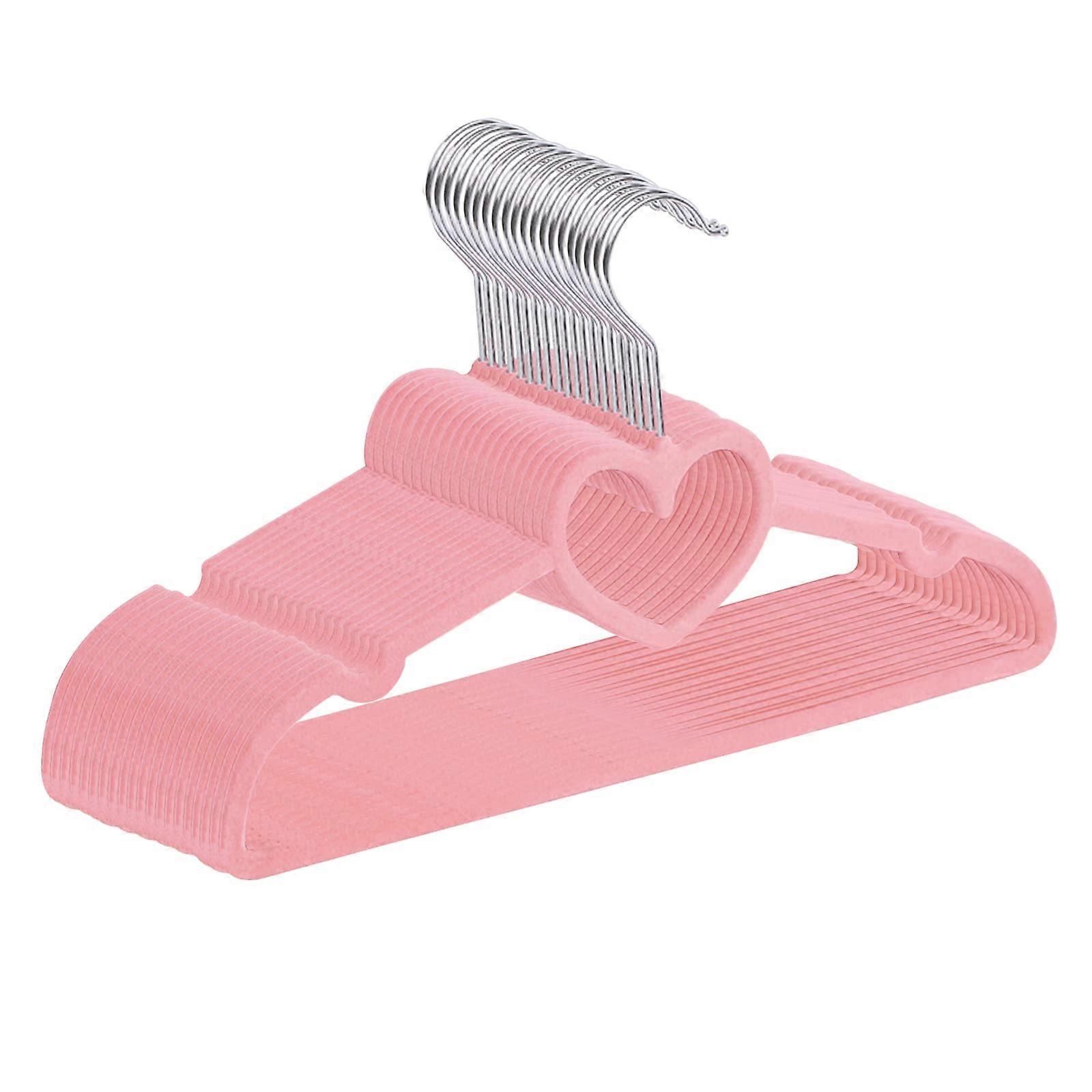 20 Velvet Hangers, Non-Slip Heart-Shaped, 360° Swivel