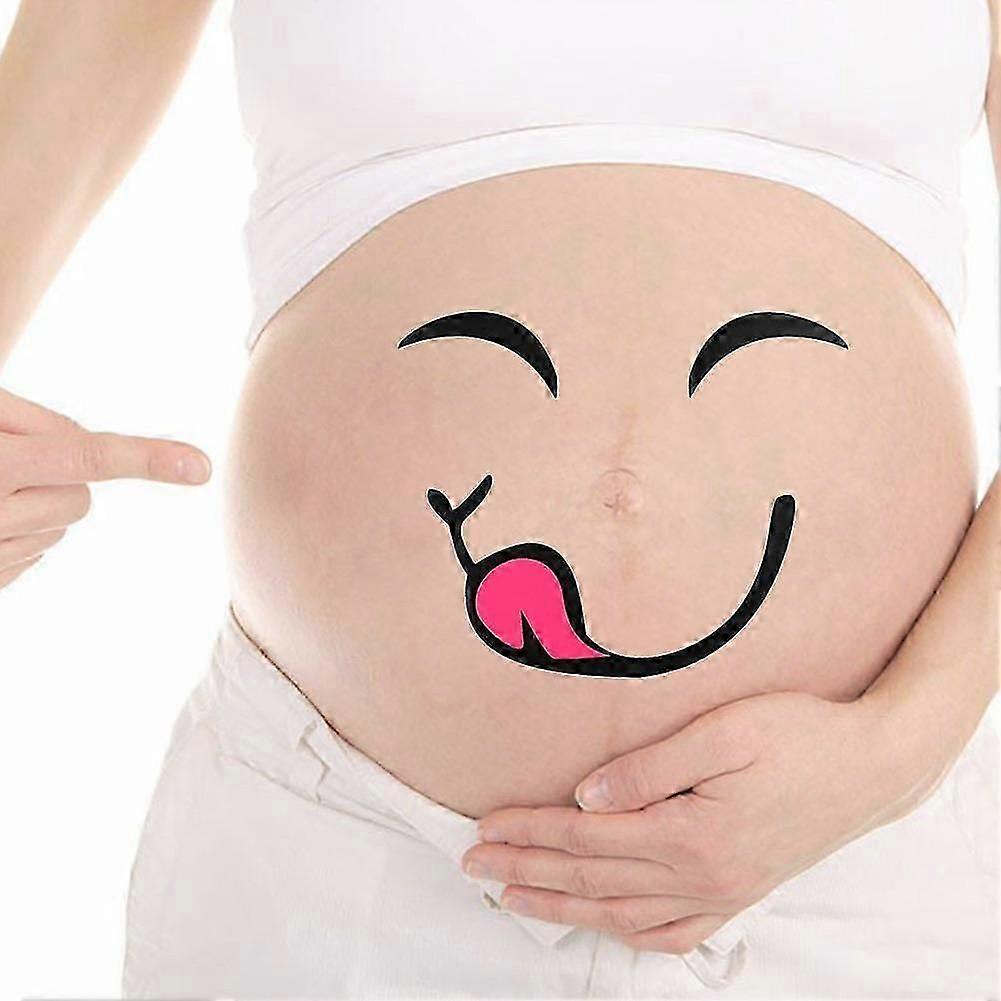 لطيف ورقة ملصقات viscid للنساء الحوامل وضع البطن حتى التصوير ني