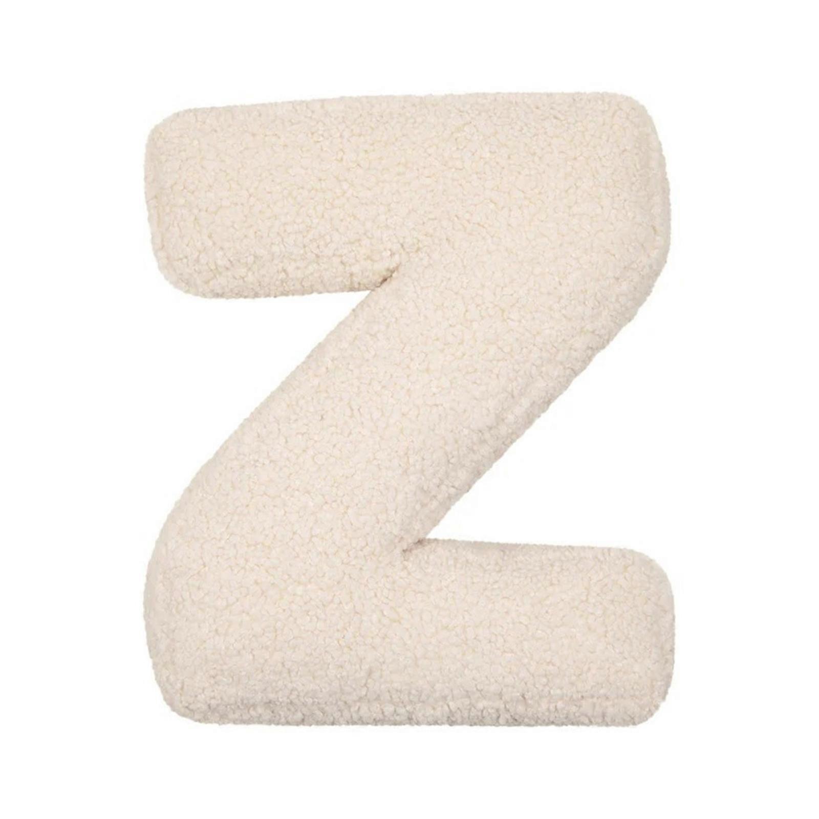 Letter Plush Cushion Soft Lamb Wool Letters Cushion Soft Initial Decorative Pillow for Home and Car Decoration
