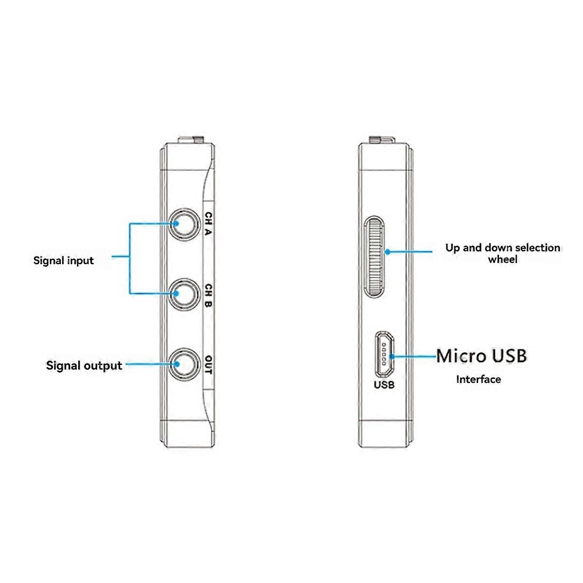 DS212 Digital Oscilloscope 2 Channels 10MSa/S Max Sampling Rate Mini Smart Handheld Osciloscopio for Car Repairing
