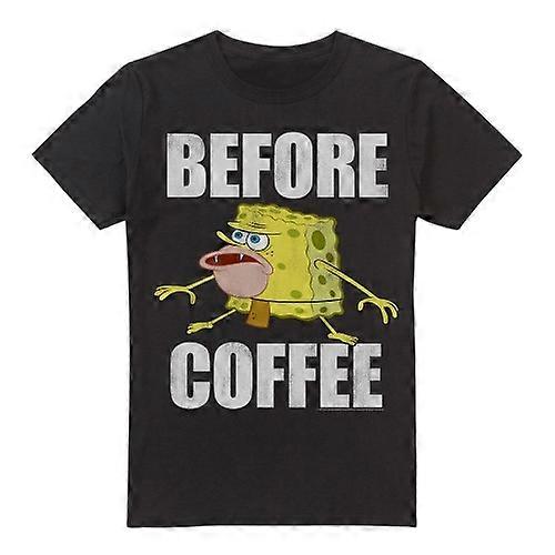 SpongeBob SquarePants Mens Before Coffee Meme T-Shirt